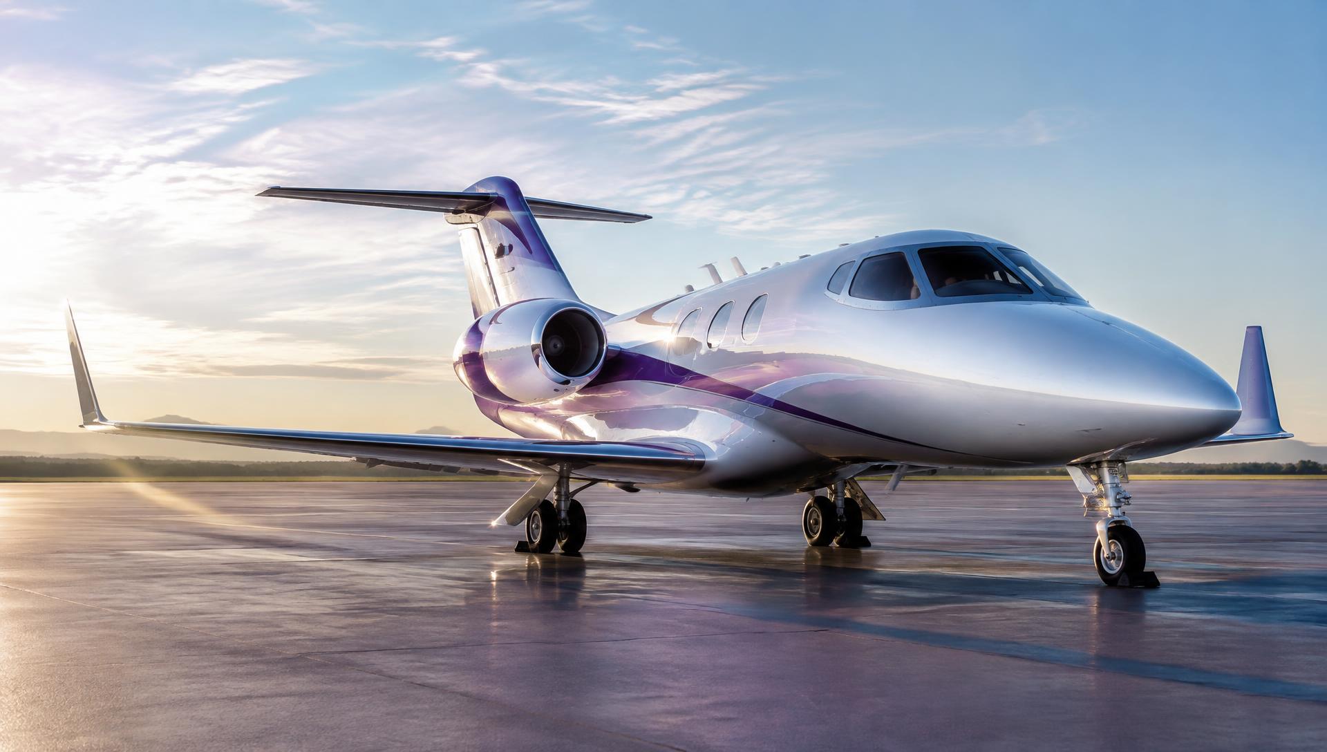 HondaJet Elite II illustration; actual aircraft confirmed before booking