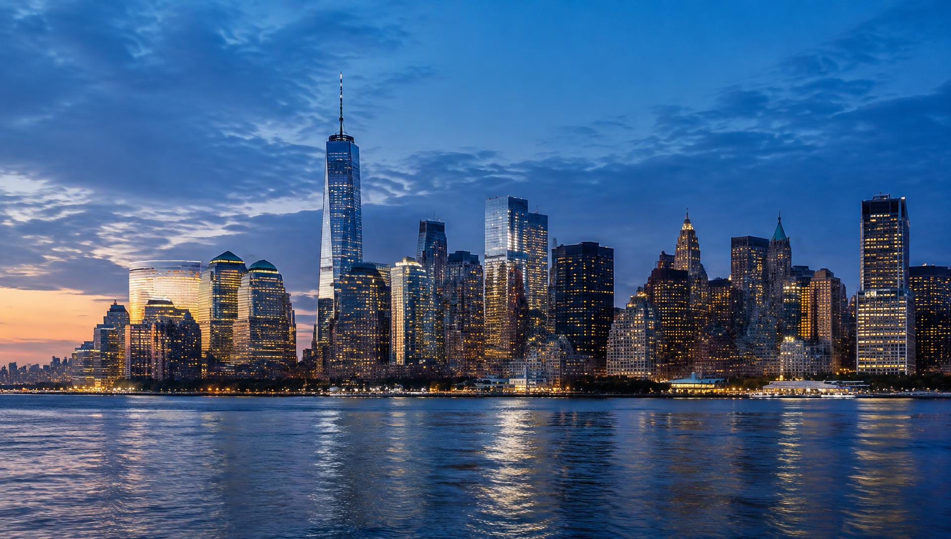 New York City skyline in North America