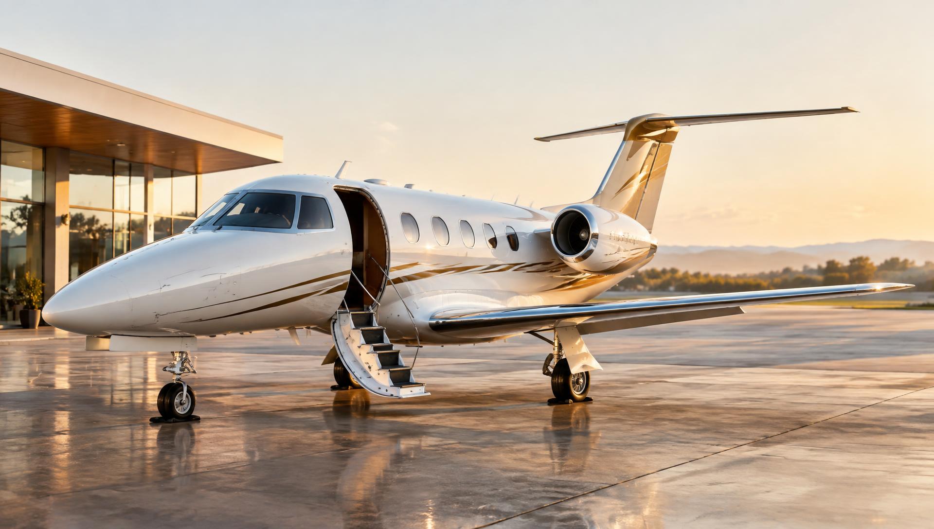 Embraer Phenom 100EX illustration; actual aircraft confirmed before booking