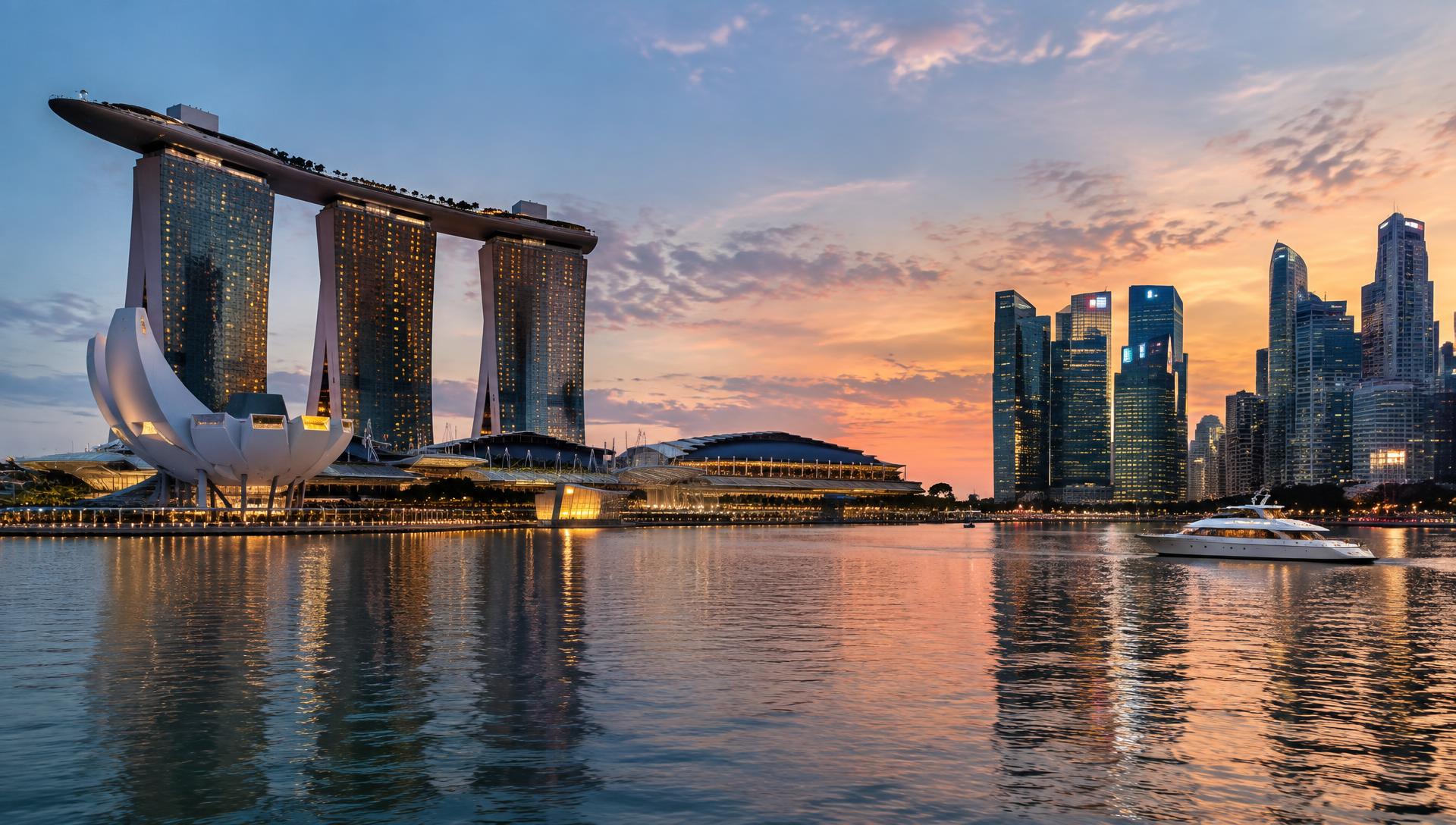 Singapore skyline in Asia-Pacific