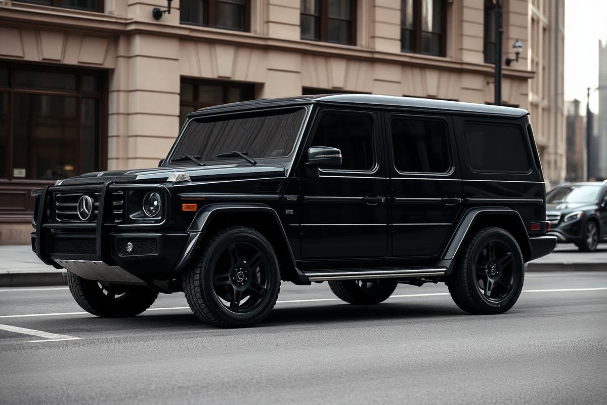 Armoured black SUV used for executive protection details